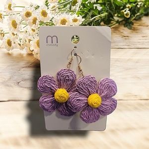RESTOCKED Lavender Daisy Earrings
